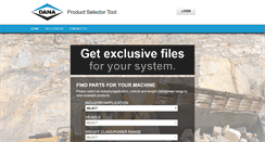 Desktop Screenshot of danaproductselectiontool.com